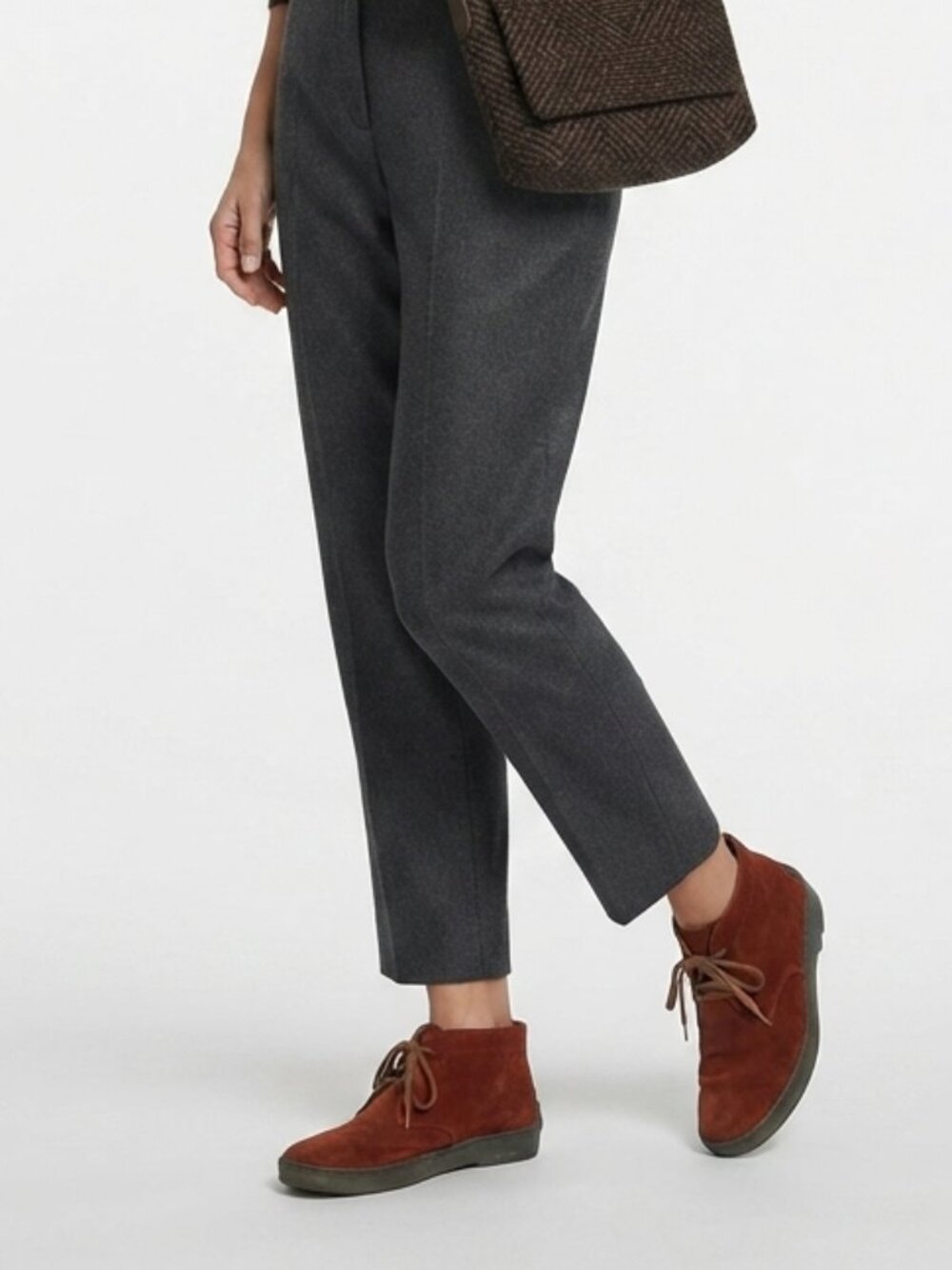 NWOT TOD'S RUST BROWN SUEDE LACE UP BOOTIES - 7,5